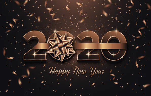 Holiday, New year, decoration, postcard, 2020, Confetti, new-year-2020