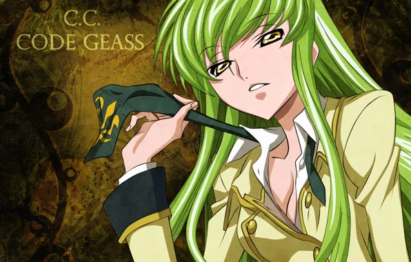 Green hair, art, code geass, code geass, c.c., takahiro himura
