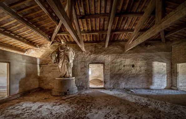 Background, statue, attic