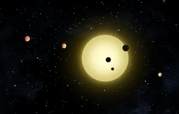 Picture figure, the planetary system, ecoplanet, Kepler-11, Exoplanets