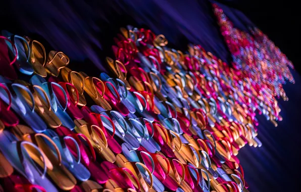 Macro, background, sneaker