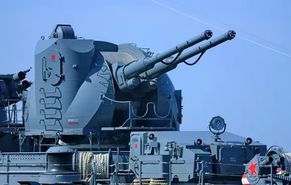 Ship, gun mount, AK-130