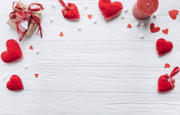 Love, gift, heart, hearts, red, love, heart, wood