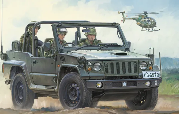 Helicopter, JGSDF, The self-defense forces of Japan, The second generation, Mitsubishi Type 73, compact army …