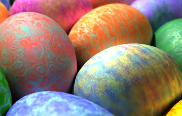 Patterns, eggs, Easter, bright colors