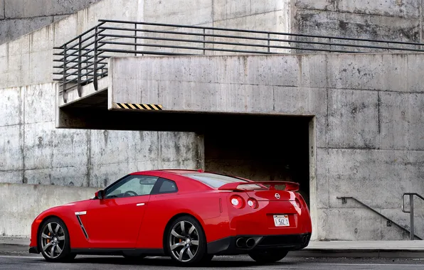 Picture Red, Machine, Nissan, Nissan, Red, GT-R, Car, Car