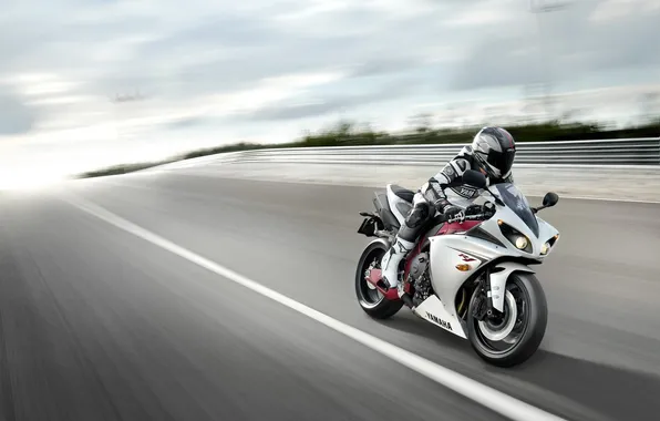 Picture the sky, markup, Wallpaper, speed, track, motorcycle, wallpaper, Yamaha