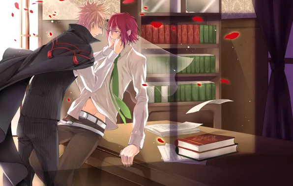 Table, guys, office, Katekyo Hitman reborn, Teacher mafia Reborn