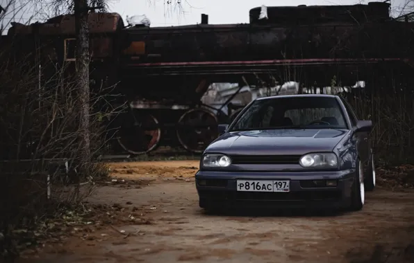 The engine, Volkswagen, Golf