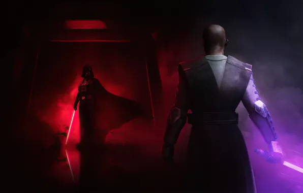 Star Wars, Darth Vader, Darth Vader, Mace Windu, Mase Windu