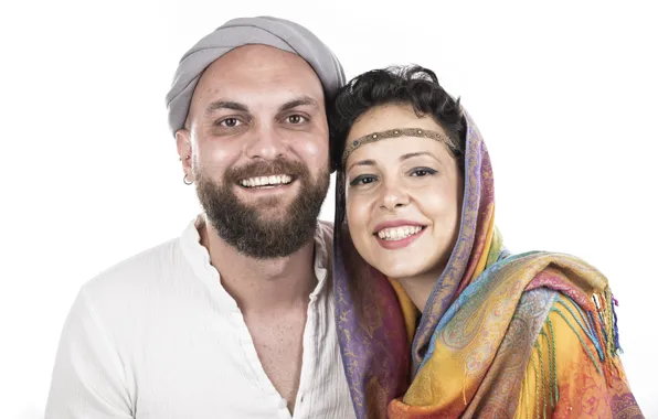 Smile, beard, two, men