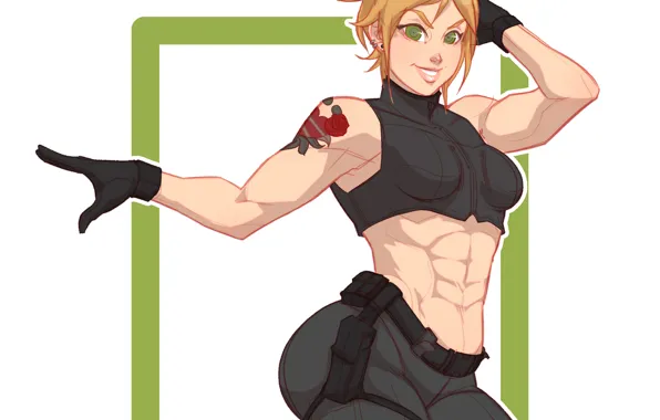 Ass, chest, girl, blonde, ass, art, mercenary, zoey Pryce