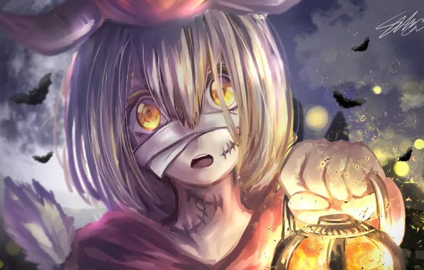 Zombies, girl, lantern