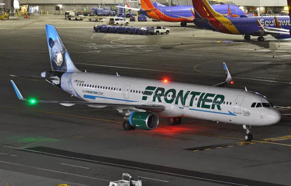 Boeing, the plane, the airfield
