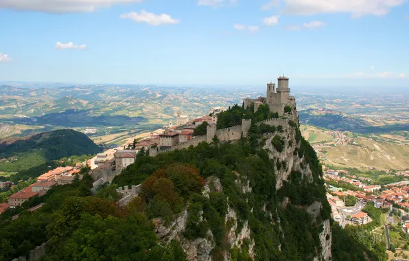 Picture home, panorama, San Marino, San Marino, the Monte Titano, Monte Titano, City of San Marino