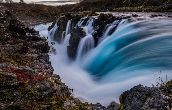 Picture river, rocks, waterfall, stream, Iceland
