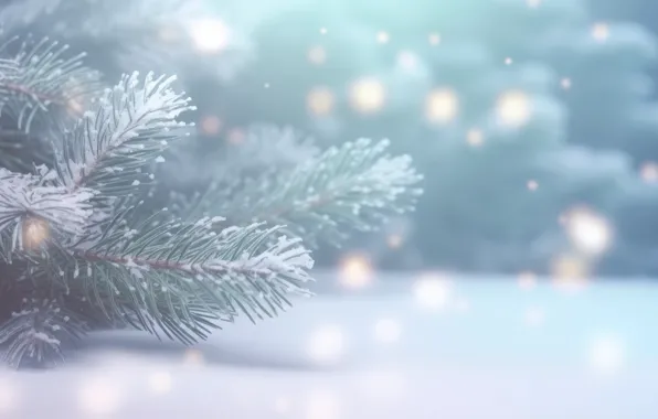 Winter, frost, light, snow, branches, nature, fog, glare