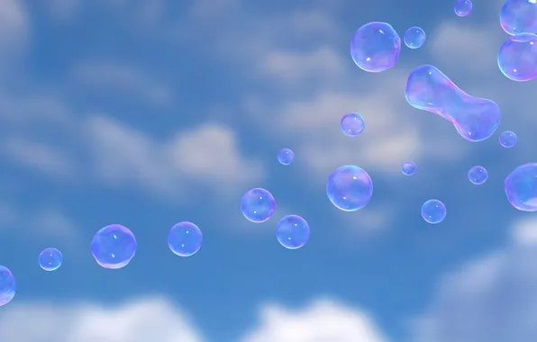 Picture bubbles, colorful, soap