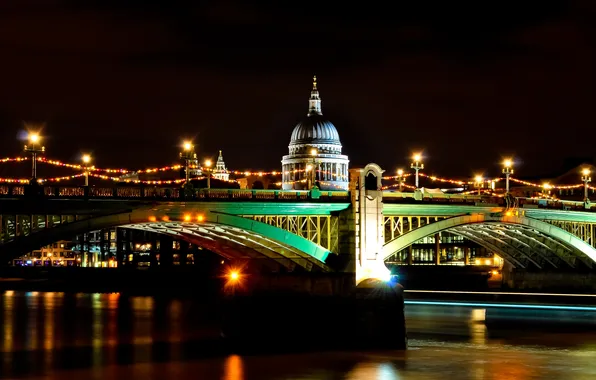 Picture night, lights, lights, England, London, night, London, England