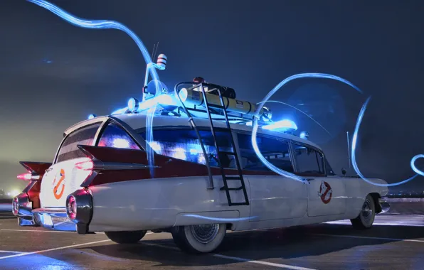 Picture Ghostbusters, Ghostbusters, ECTO-1, Cadillac Miller Meteor