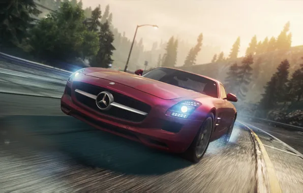 Mercedes, 2012, Need for Speed, AMG, SLS, Most Wanted, NSF, NFSMW