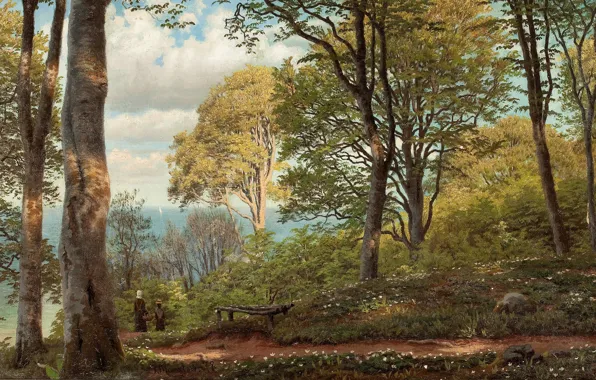 Picture Danish painter, Peter Merk Of Menstad, Peder Mørk Mønsted, Danish realist painter, 1879, oil on …