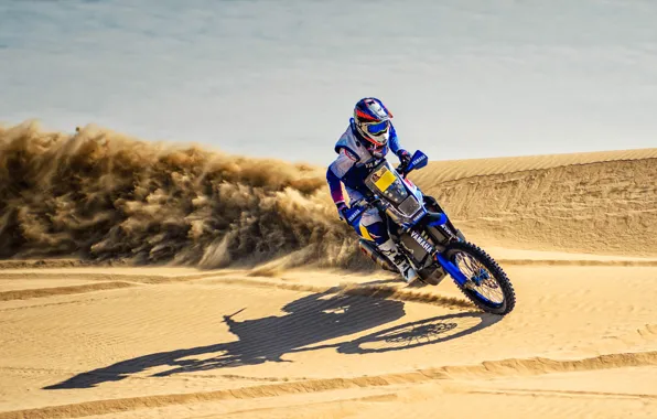 Picture Sand, Speed, Motorcycle, Racer, Moto, Yamaha, Rally, Dakar