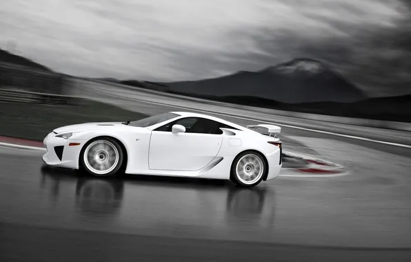 Picture white, speed, track, lexus