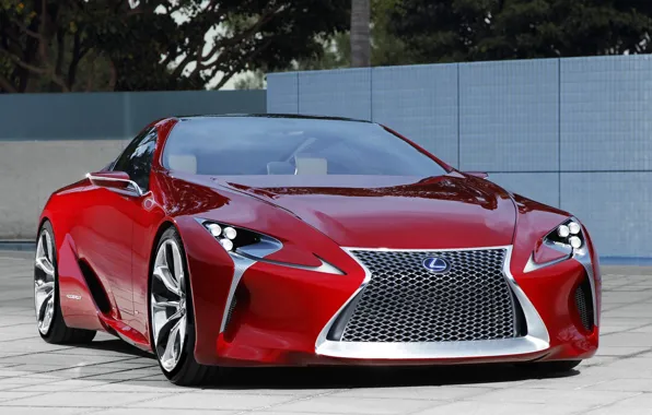 Machine, Lexus, red, LF-LC Sports Coupe Concept