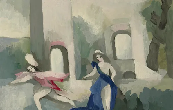 Picture Modern, Marie Laurencin, Two girls in the garden