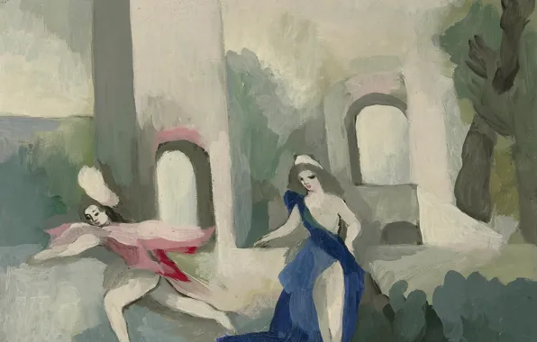 Modern, Marie Laurencin, Two girls in the garden