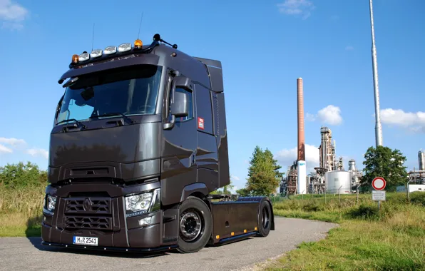 Picture road, plant, truck, Renault, tractor, Torpedo, T520, Renault Trucks