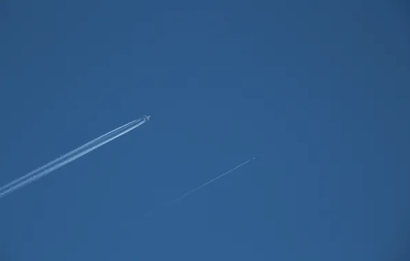 The sky, minimalism, aircraft