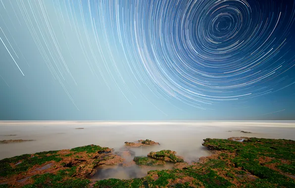 Beach, stars, the ocean, pole, Argentina, South