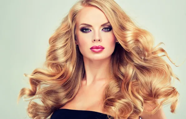Look, girl, model, makeup, hairstyle, blonde, photoshoot, curls hair