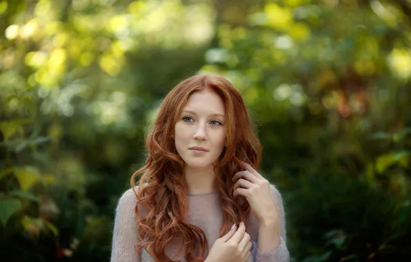 Picture sponge, the beauty, redhead, forest nymph, Porunova Marina