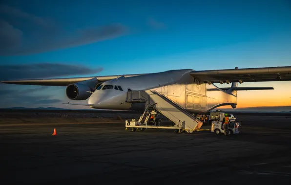 Picture Sunset, Stratolaunch, Stratolaunch Model 351, Stratolaunch Systems, The aircraft carrier, Ladder