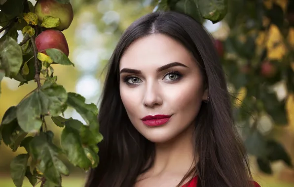 Girl, apples, Anastasia
