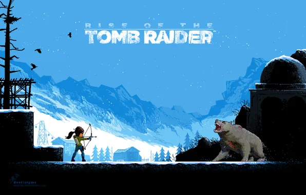 Game, Lara Croft, Art, Game, Lara Croft, Rise of the Tomb Raider