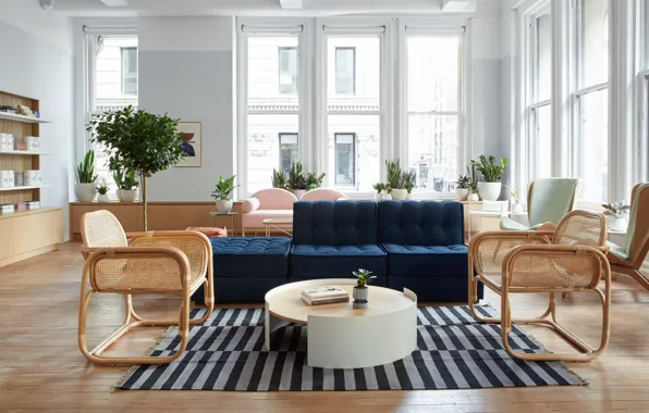 Interior, New York, NYC, living room, by Alda Ly Architecture and Design, Parsley Health