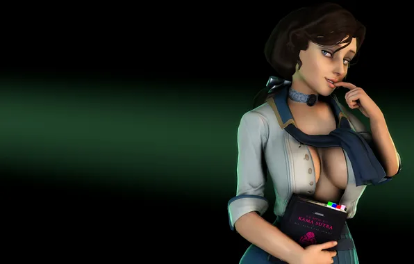 Chest, girl, book, BioShock Infinite, elizabeth, Kamasutra