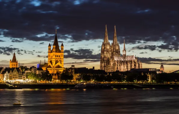 Picture the evening, Germany, Cologne Cathedral, Germany, Cologne