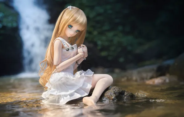 Water, doll, dress