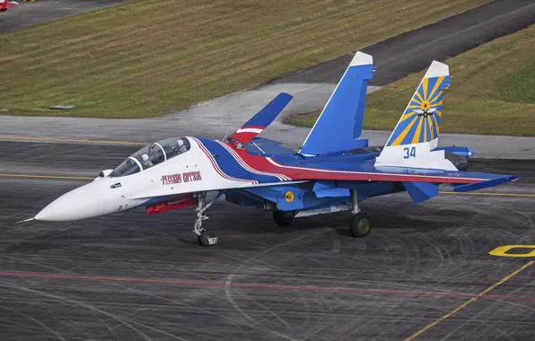 Picture fighter, Russian, multipurpose, Su-30, double