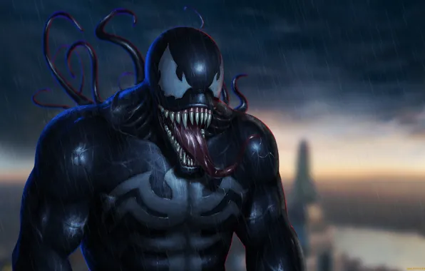 Language, eyes, fear, power, teeth, Marvel, Venom, Venom