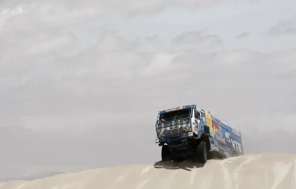 The sky, Blue, Red Bull, KAMAZ, KAMAZ, Dakar, Dakar, Dune