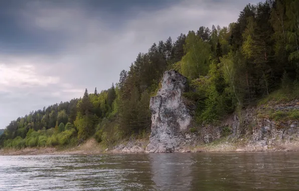 Russia, Perm Krai, the stone-crybaby, stone-Baiyun, the Chusovaya river