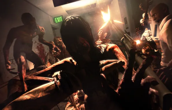 Machine, zombies, Left 4 Dead, Alma, Louis, F.E.A.R