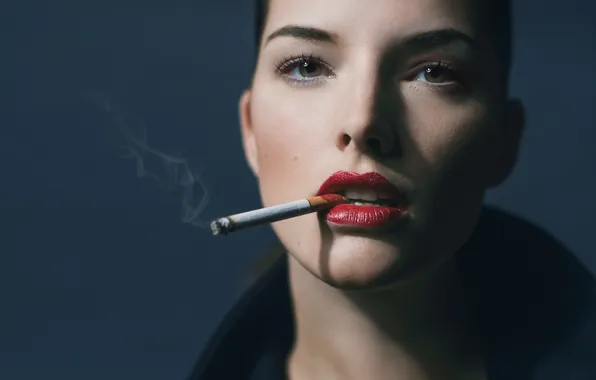 Girl, cigarette, Nathalie