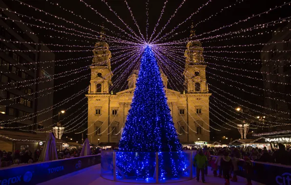 Picture Budapest, Christmas fair, Basilica